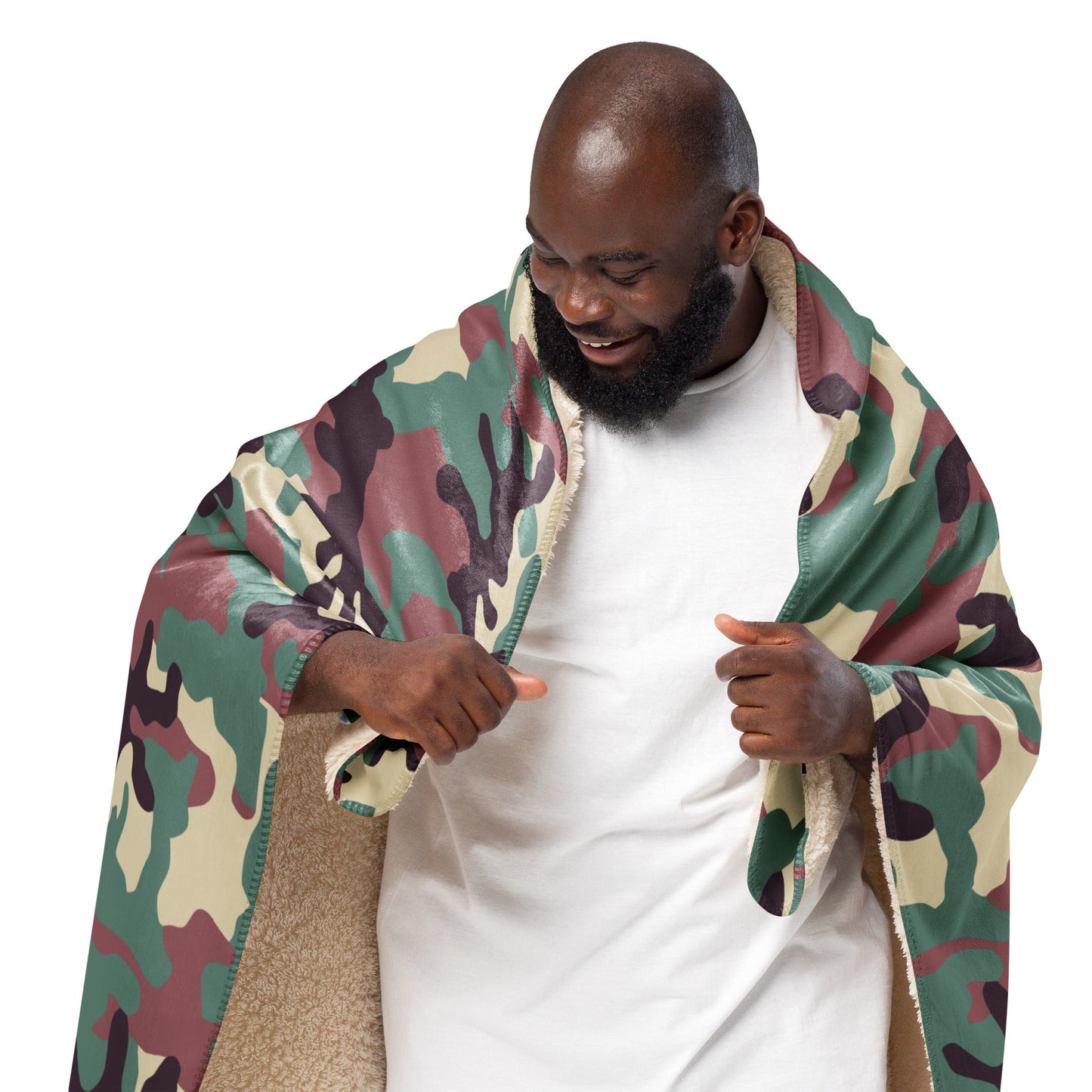 Russian KKO Woodland CAMO Sherpa blanket - Blankets