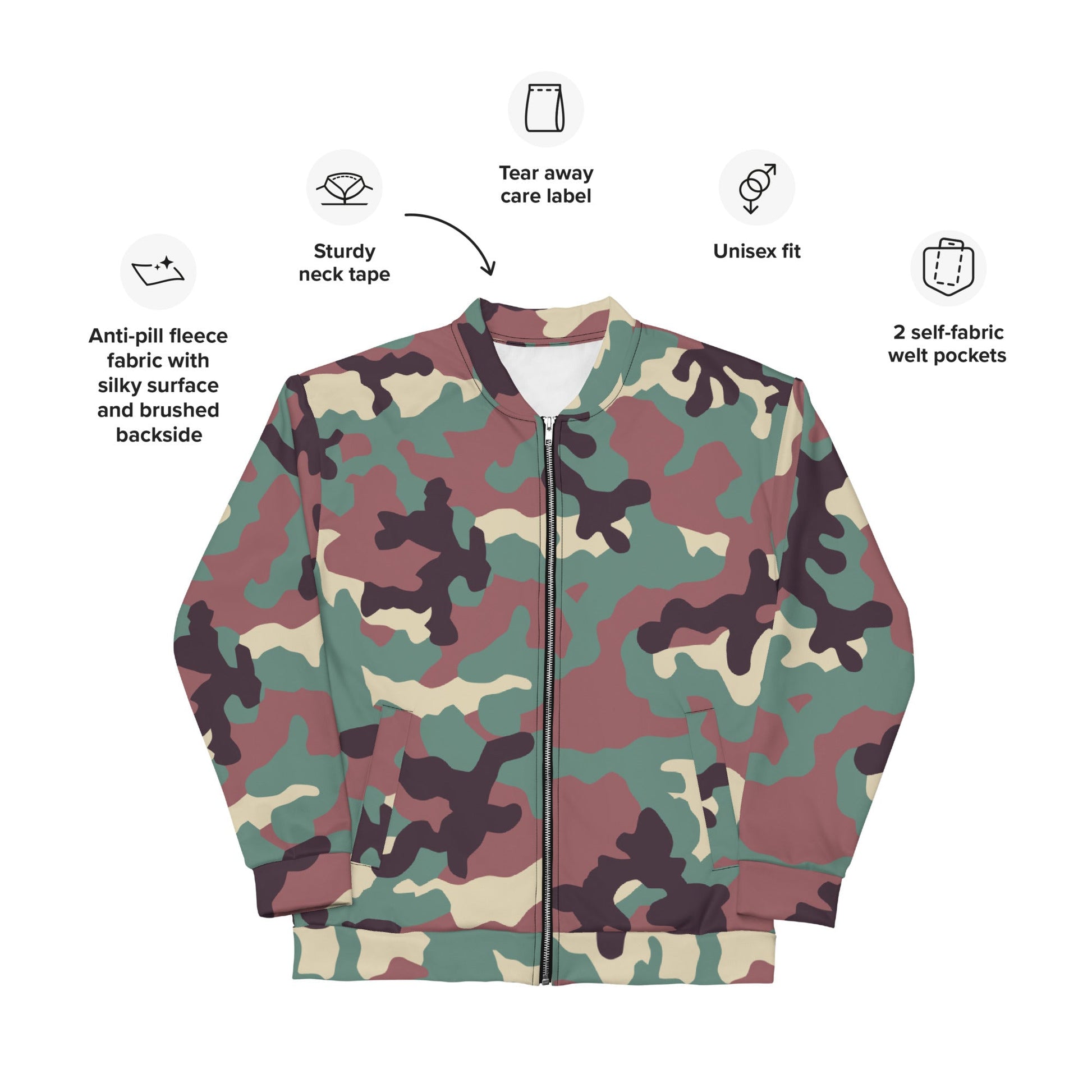 Russian KKO Woodland CAMO Unisex Bomber Jacket - Jackets