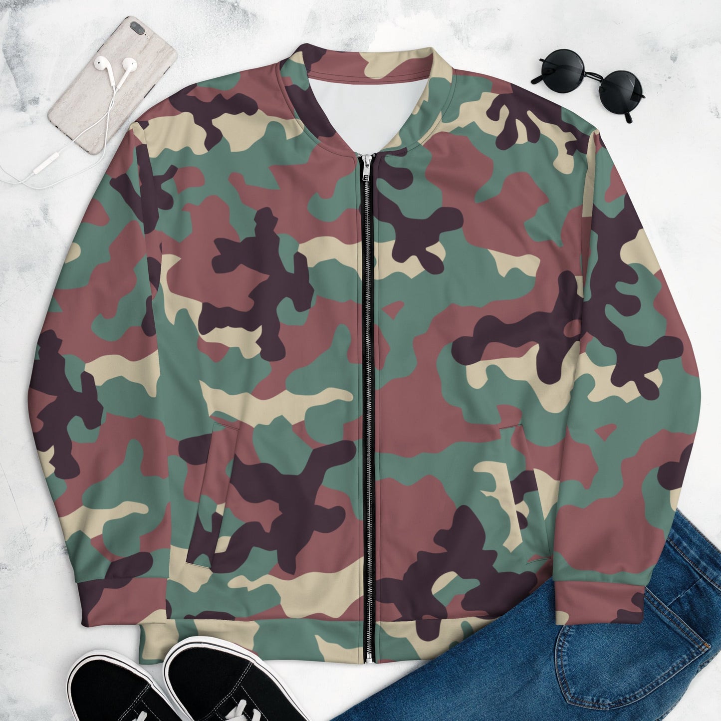 Russian KKO Woodland CAMO Unisex Bomber Jacket - XS - Jackets
