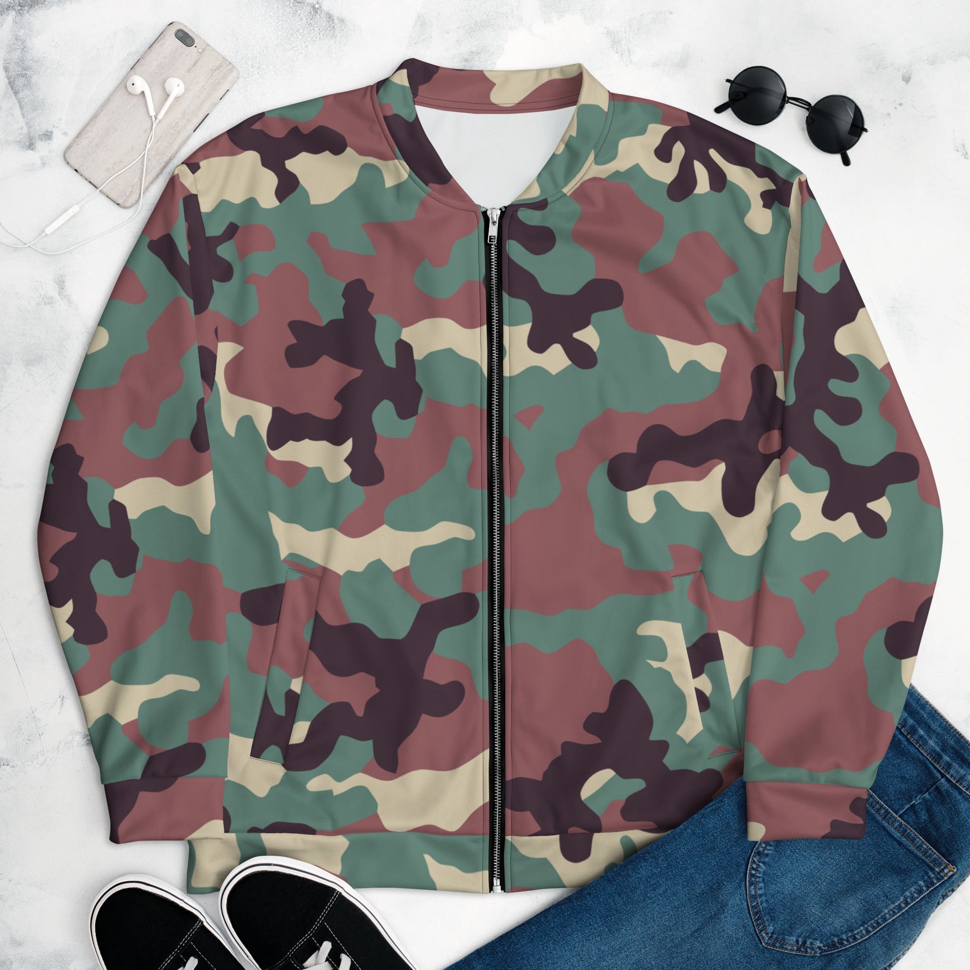 Russian KKO Woodland CAMO Unisex Bomber Jacket - XS - Jackets