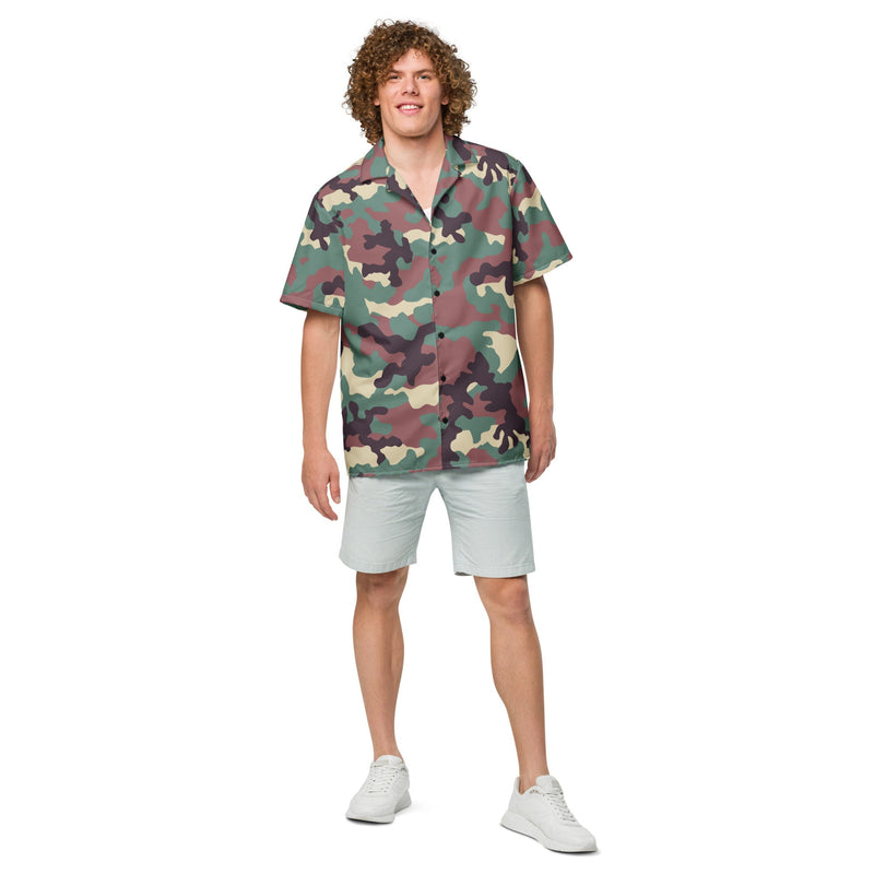 KKO Woodland Russian CAMO Unisex Short-Sleeve Button Shirt - Button-Up