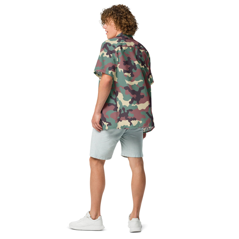 KKO Woodland Russian CAMO Unisex Short-Sleeve Button Shirt - Button-Up
