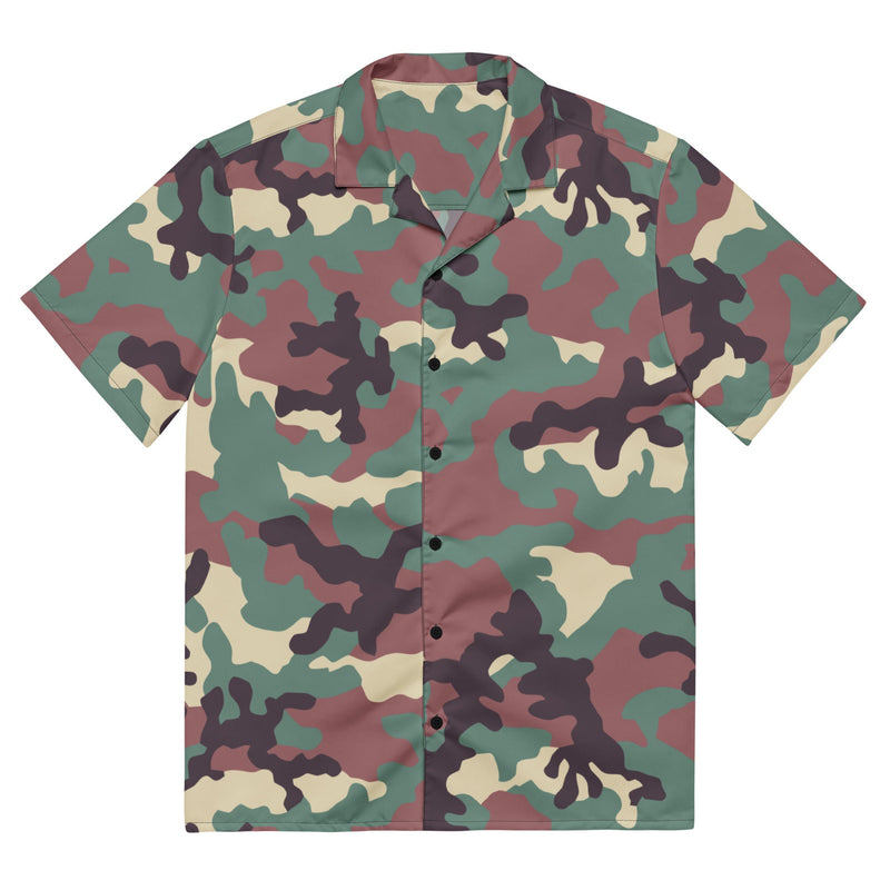 KKO Woodland Russian CAMO Unisex Short-Sleeve Button Shirt - 2XS - Button-Up