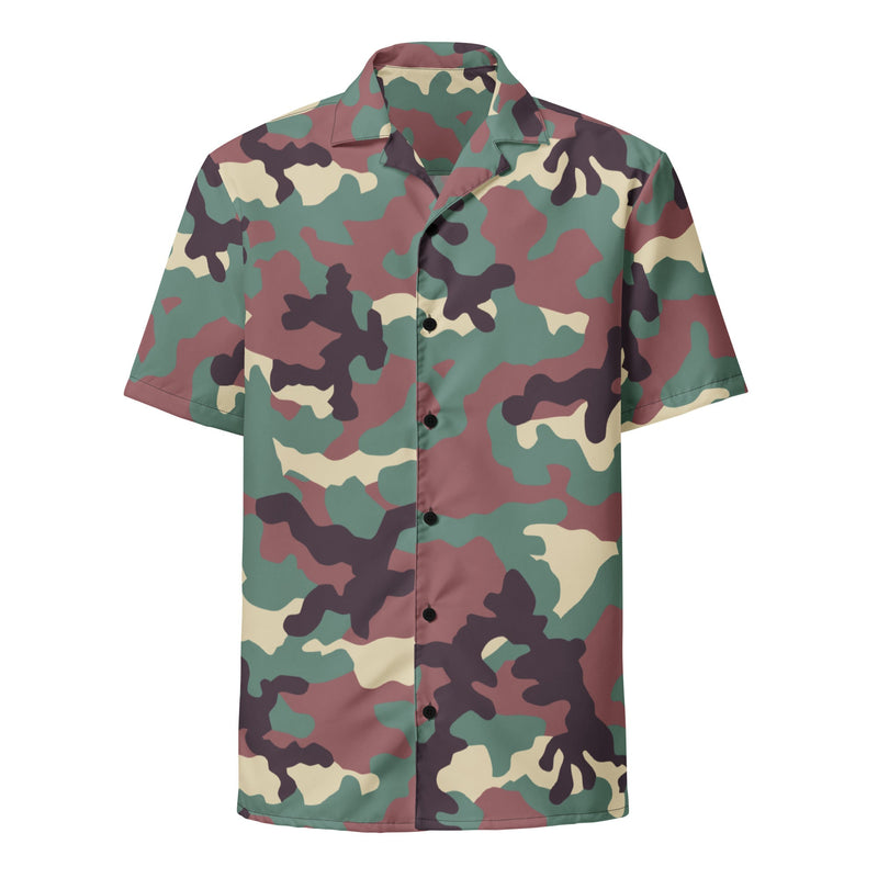 KKO Woodland Russian CAMO Unisex Short-Sleeve Button Shirt - Button-Up