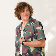 KKO Woodland Russian CAMO Unisex Short-Sleeve Button Shirt - Button-Up