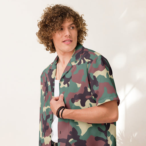 KKO Woodland Russian CAMO Unisex Short-Sleeve Button Shirt - Button-Up