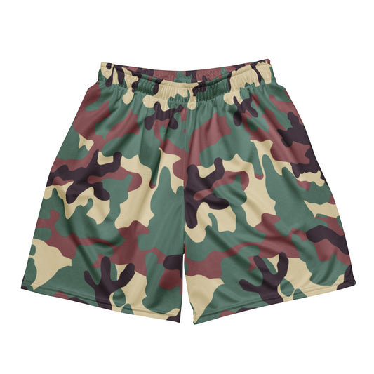 Russian KKO Woodland CAMO Unisex mesh shorts - 2XS - Mesh Shorts