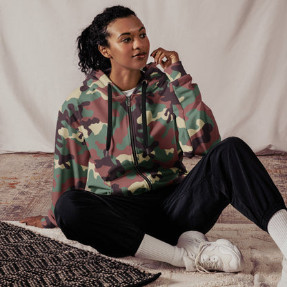 Russian KKO Woodland CAMO Unisex zip hoodie - Zip Hoodies