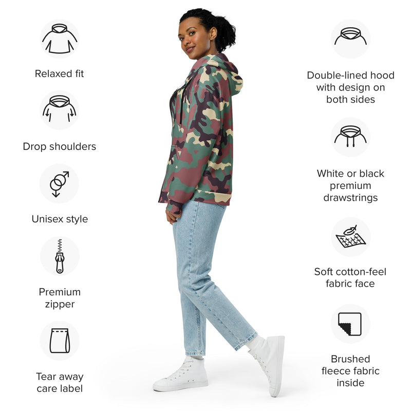 KKO Woodland Russian CAMO Unisex Zip Hoodie