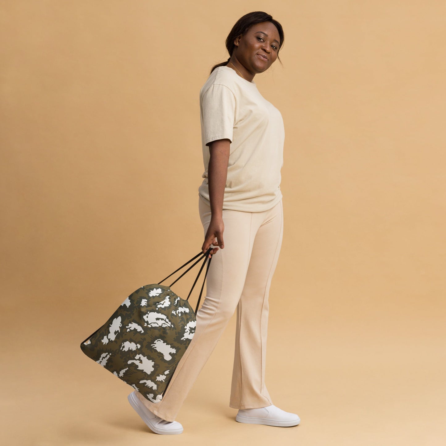 Russian KLMK Red Dawn BROWN Movie CAMO Drawstring Bag - Bags