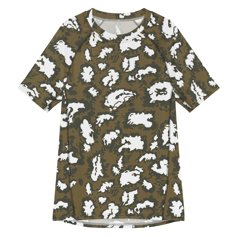 KLMK Red Dawn CAMO Mens Short-Sleeve Rash Guard - 2XS - SS