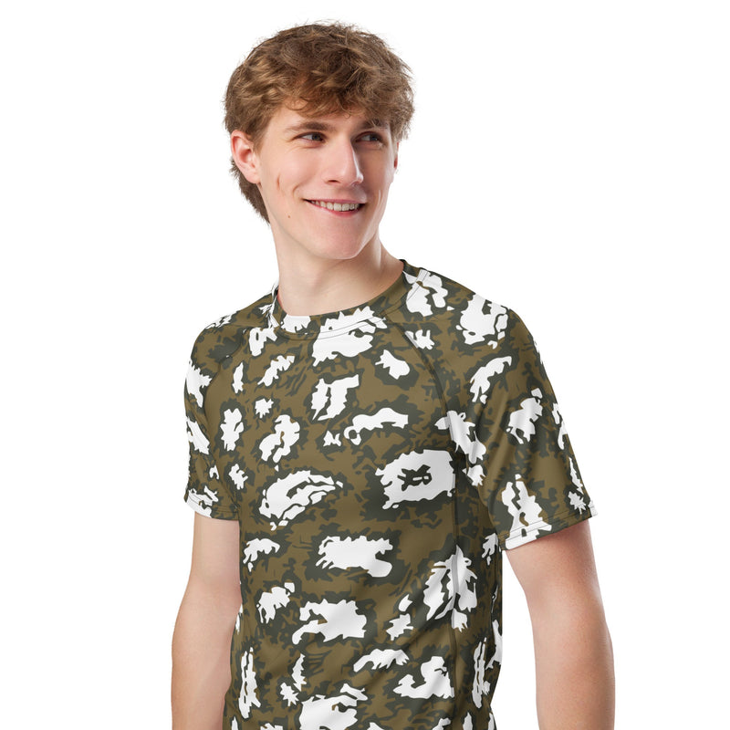 KLMK Red Dawn CAMO Mens Short-Sleeve Rash Guard - SS