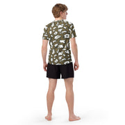 KLMK Red Dawn CAMO Mens Short-Sleeve Rash Guard - SS