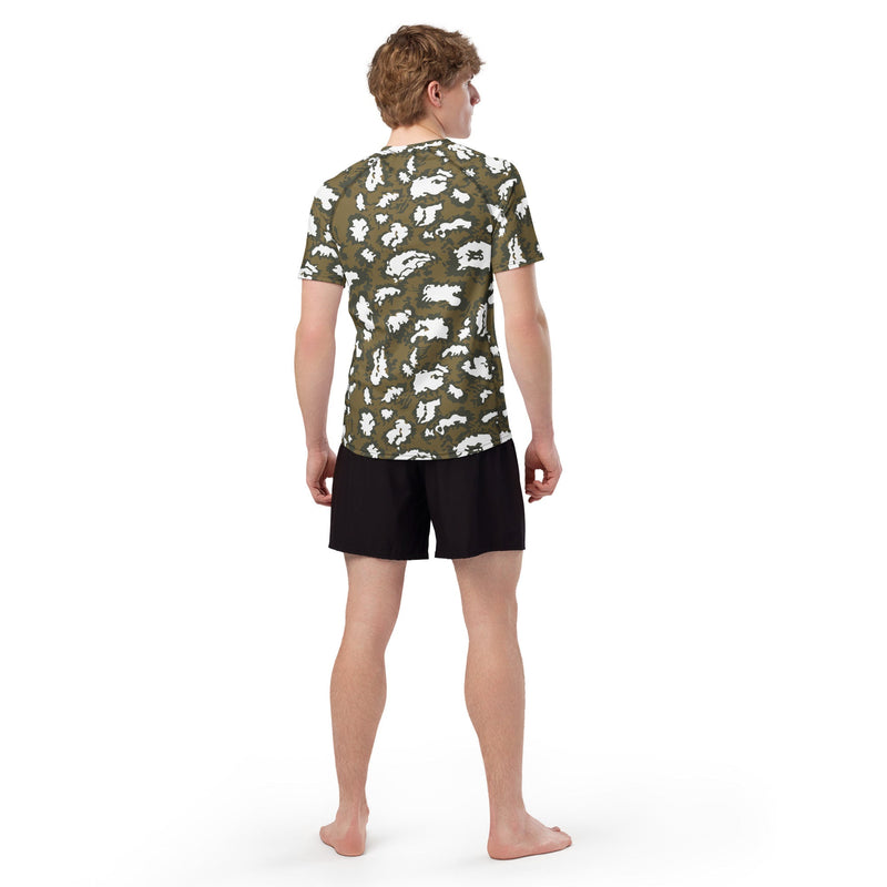 KLMK Red Dawn CAMO Mens Short-Sleeve Rash Guard - SS