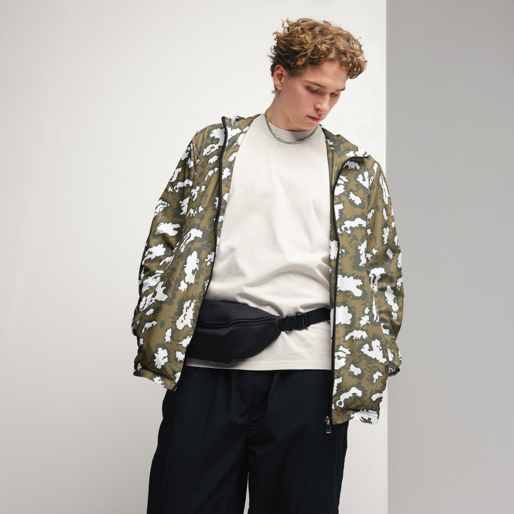 Russian KLMK Red Dawn BROWN Movie CAMO Mens windbreaker - Windbreakers