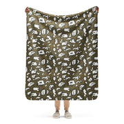 KLMK Red Dawn CAMO Sherpa Blanket - 50″×60″