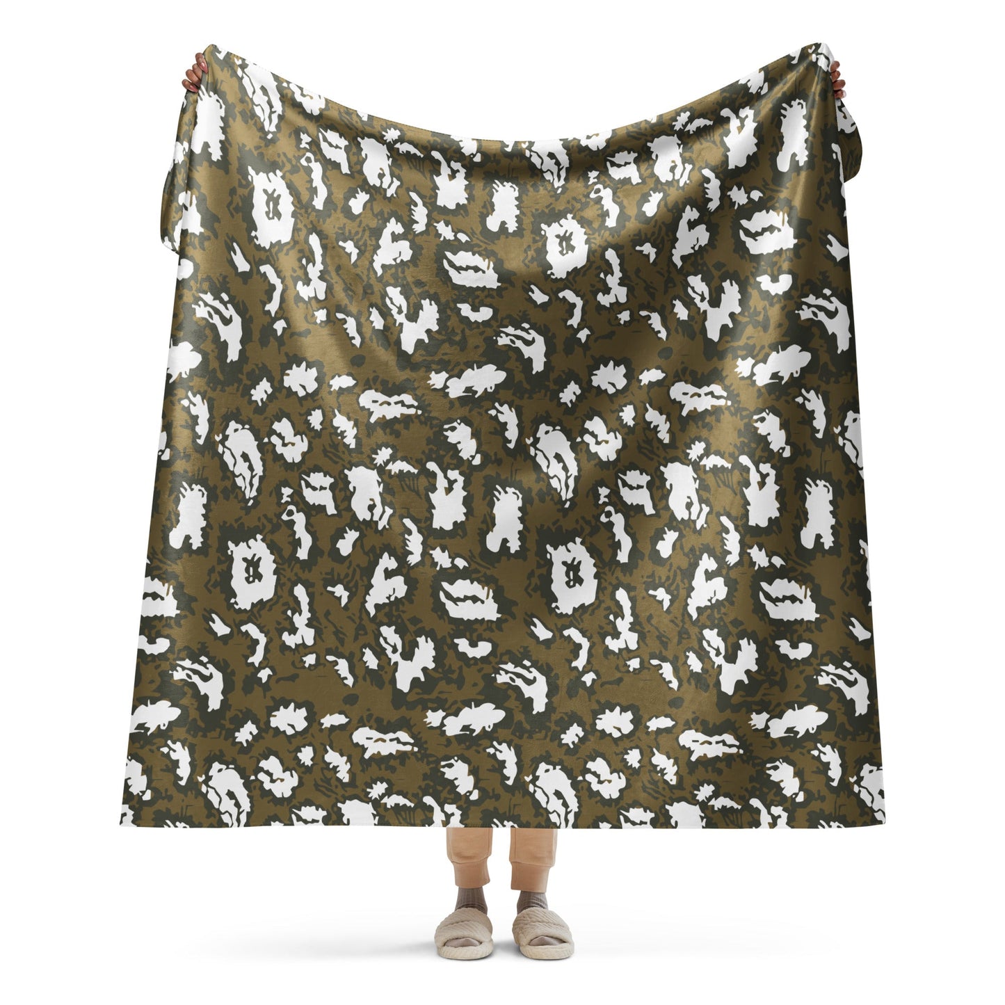 Russian KLMK Red Dawn BROWN Movie CAMO Sherpa blanket - 60″×80″ - Blankets