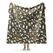 KLMK Red Dawn CAMO Sherpa Blanket - 60″×80″