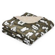 KLMK Red Dawn CAMO Sherpa Blanket