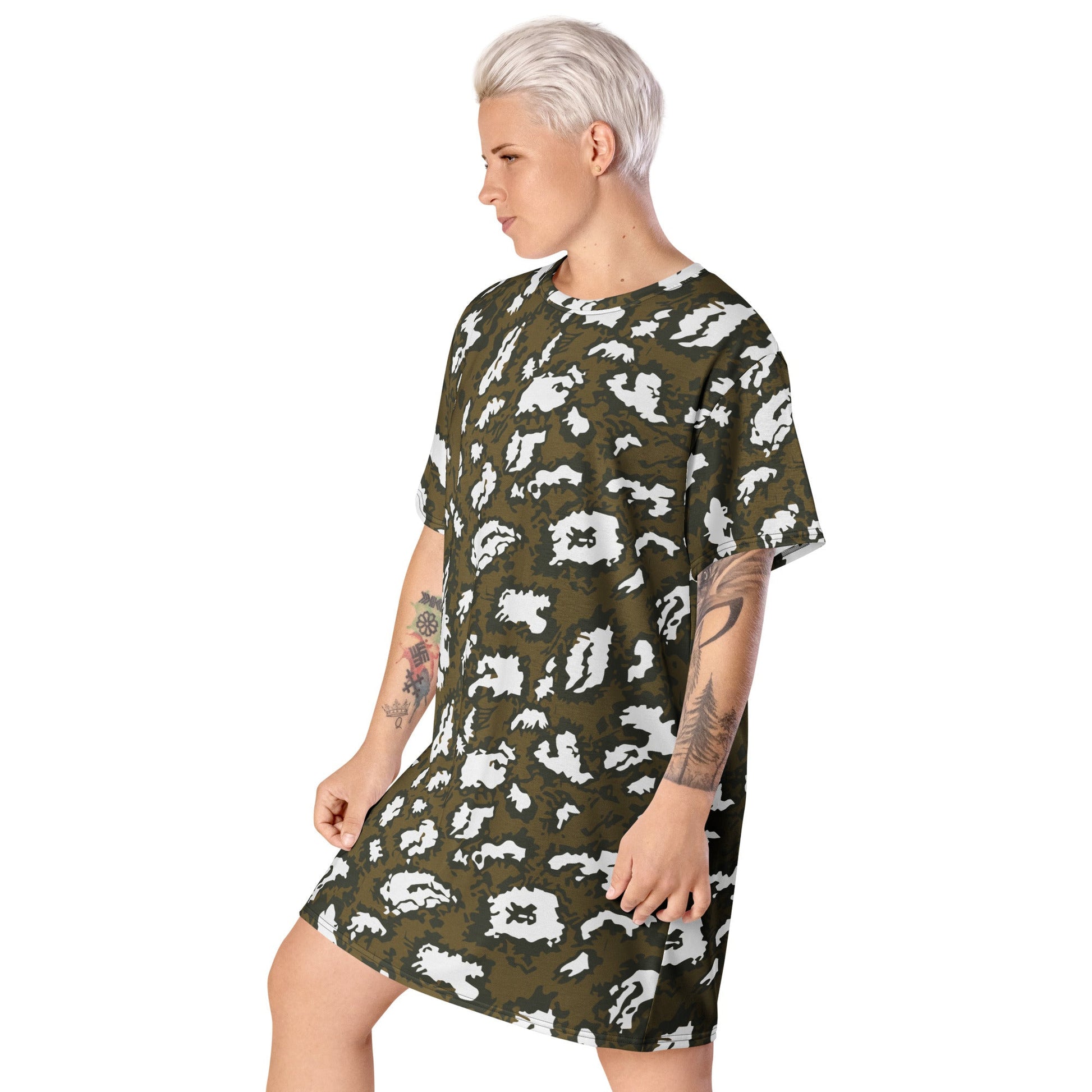 Russian KLMK Red Dawn BROWN Movie CAMO T-shirt dress - Womens T-Shirt Dresses
