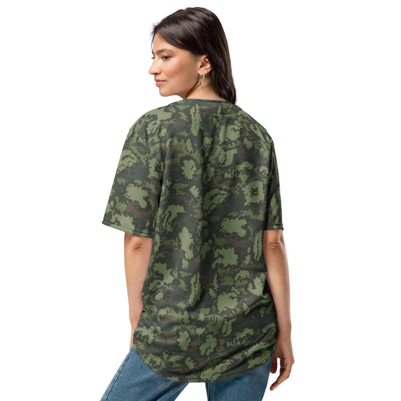 KLMK Red Dawn Woodland CAMO Unisex Baseball Jersey