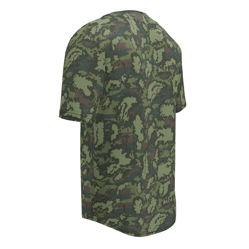 KLMK Red Dawn Woodland CAMO Unisex Baseball Jersey