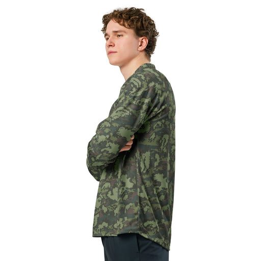 KLMK Red Dawn Woodland CAMO Unisex Hockey Fan Jersey - 2XS