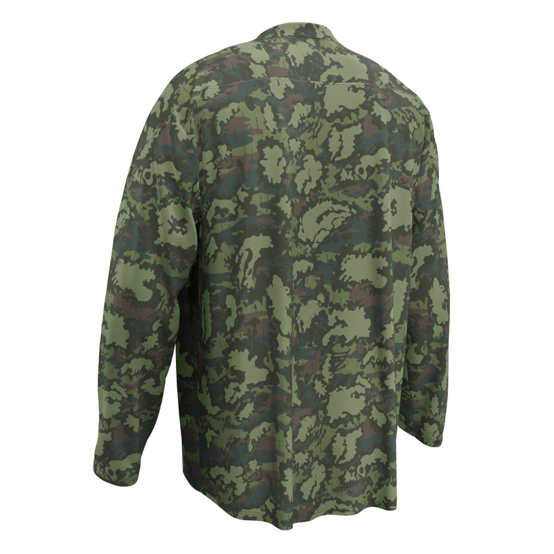 KLMK Red Dawn Woodland CAMO Unisex Hockey Fan Jersey