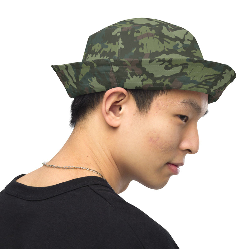 KLMK Red Dawn Woodland CAMO Reversible Bucket Hat