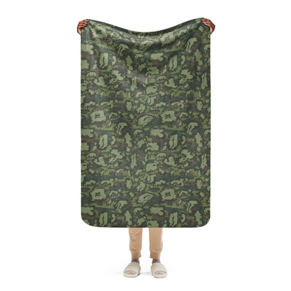 Russian KLMK Red Dawn Flora CAMO Sherpa blanket - 37″×57″ - Blanket