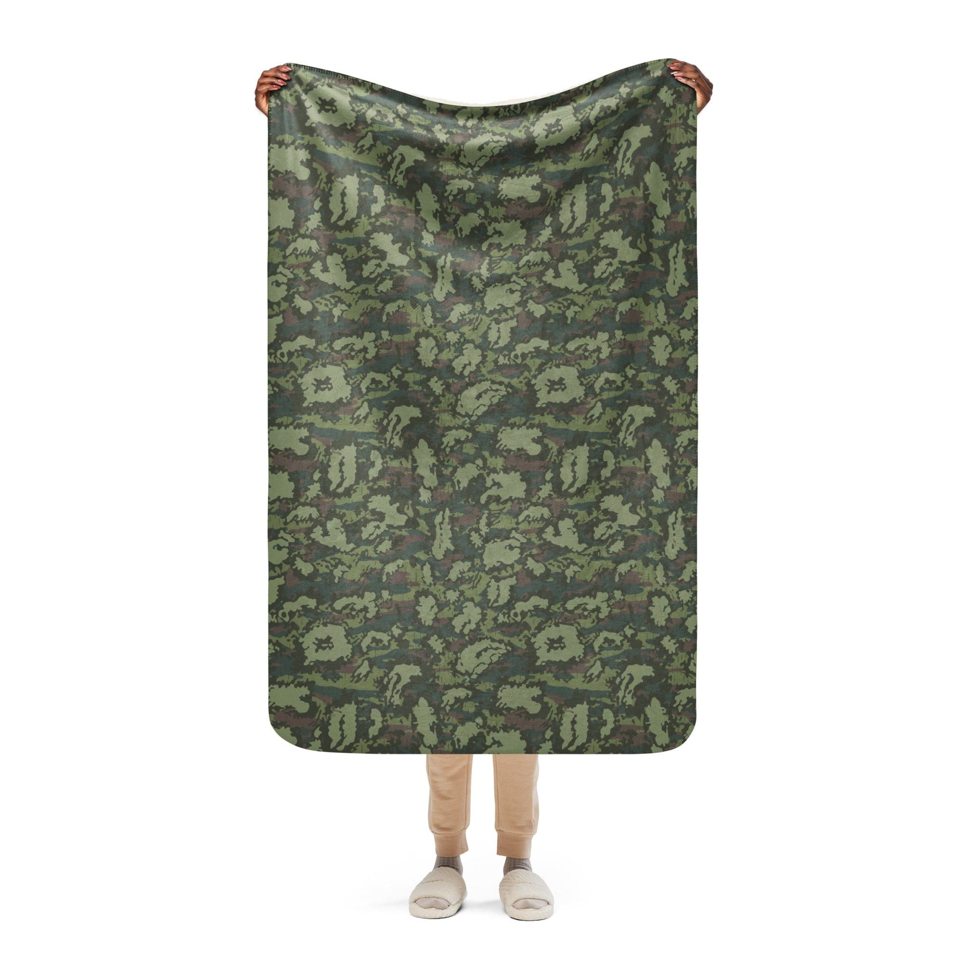 Russian KLMK Red Dawn Flora CAMO Sherpa blanket - 37″×57″ - Blankets