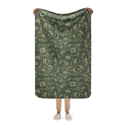 Russian KLMK Red Dawn Flora CAMO Sherpa blanket - 37″×57″ - Blankets