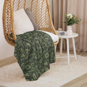 KLMK Red Dawn Woodland CAMO Sherpa Blanket