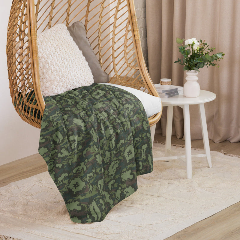 KLMK Red Dawn Woodland CAMO Sherpa Blanket