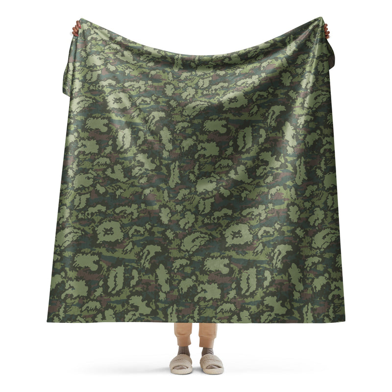 KLMK Red Dawn Woodland CAMO Sherpa Blanket - 60″×80″