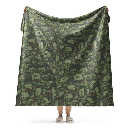KLMK Red Dawn Woodland CAMO Sherpa Blanket - 60″×80″