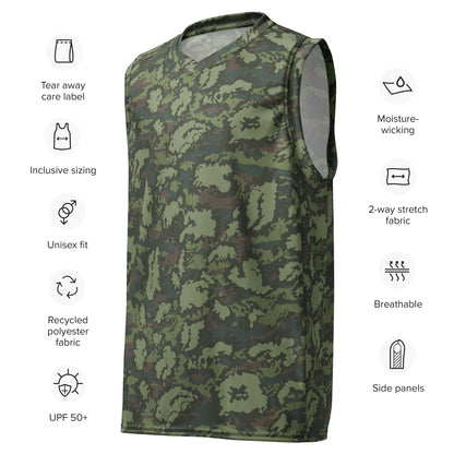 Russian KLMK Red Dawn Flora CAMO unisex basketball jersey - Basketball Jerseys