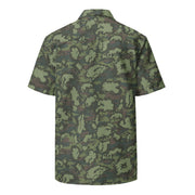 KLMK Red Dawn Woodland CAMO Unisex Short-Sleeve Button Shirt - Button-Up