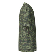 KLMK Red Dawn Woodland CAMO Unisex Short-Sleeve Button Shirt - Button-Up