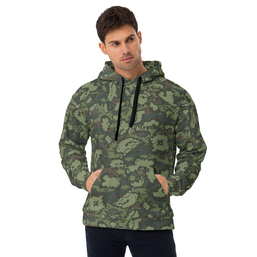 KLMK Red Dawn Woodland CAMO Unisex Hoodie - 2XS