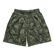 KLMK Red Dawn Woodland CAMO Unisex Mesh Shorts - 2XS