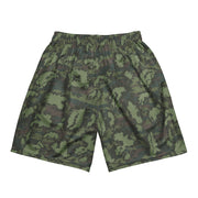 KLMK Red Dawn Woodland CAMO Unisex Mesh Shorts