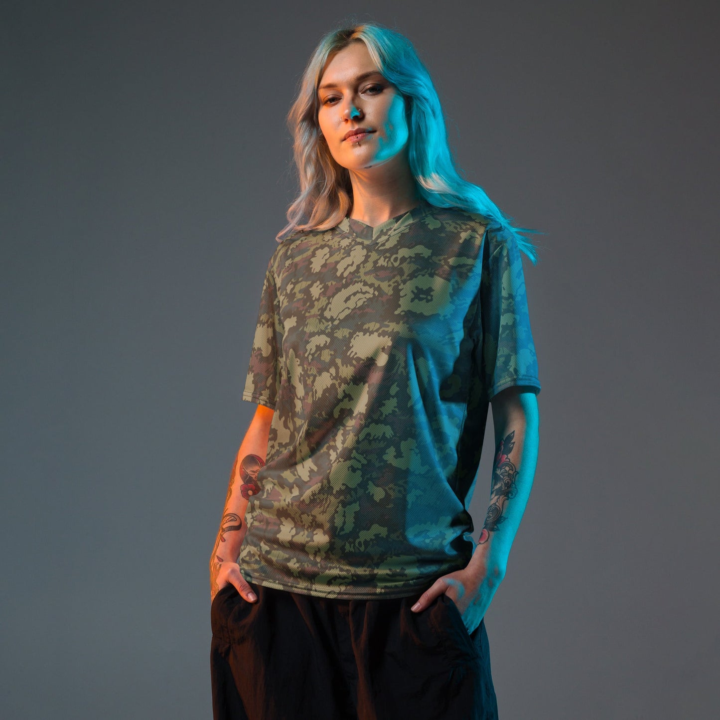 Russian KLMK Red Dawn Flora CAMO unisex sports jersey - Sports Jerseys