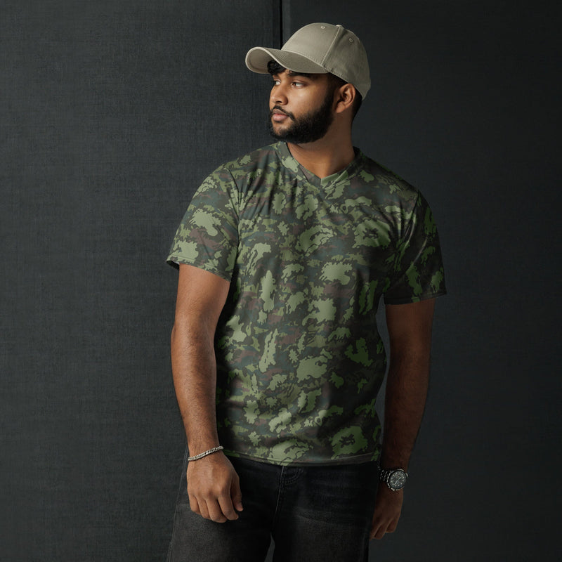 KLMK Red Dawn Woodland CAMO Unisex Sports Jersey