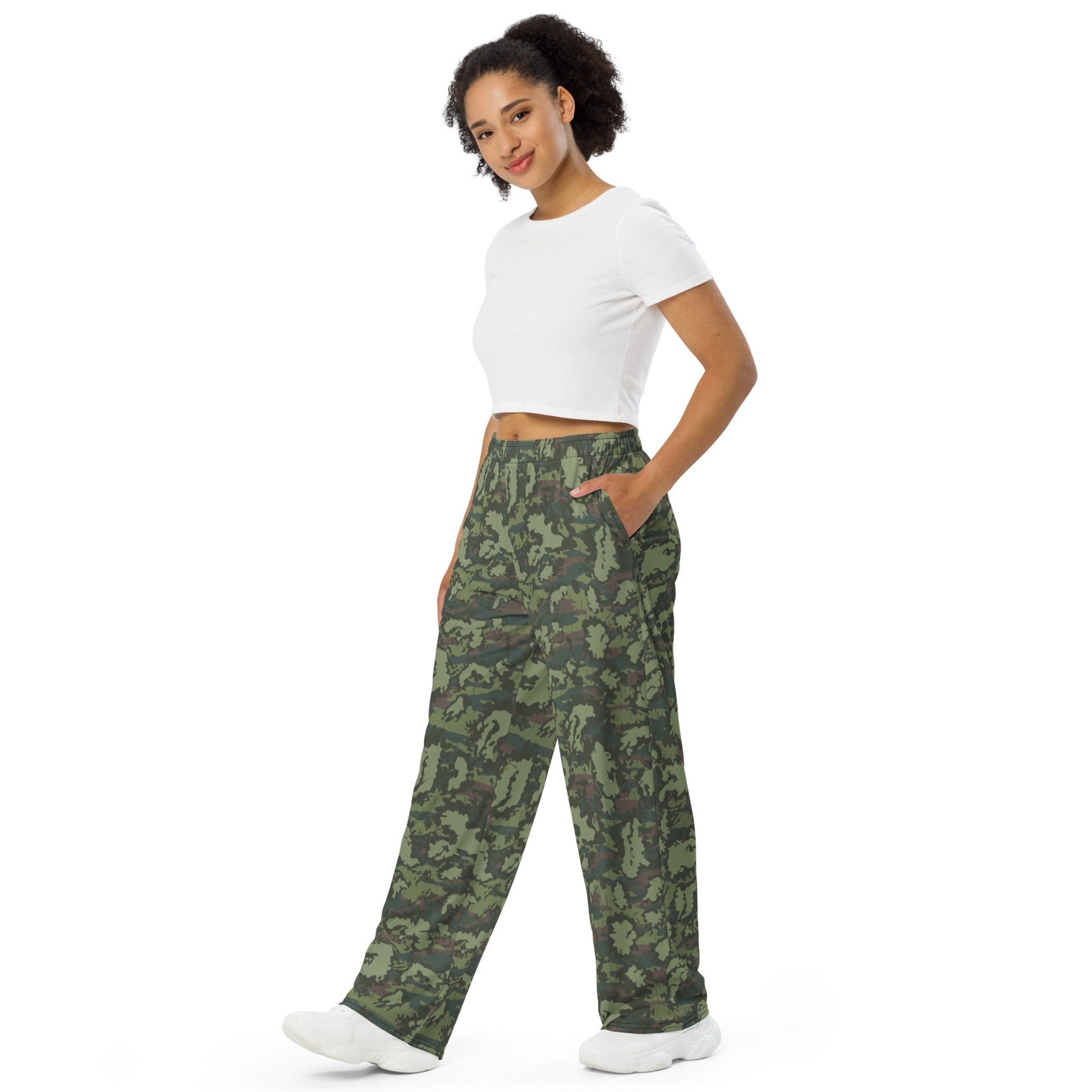 Russian KLMK Red Dawn Flora CAMO unisex wide-leg pants - Wide-leg Pants