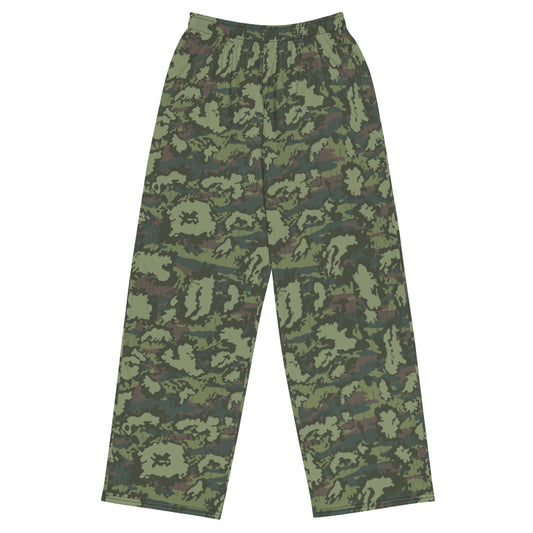 Russian KLMK Red Dawn Flora CAMO unisex wide-leg pants - 2XS - Wide-leg Pants