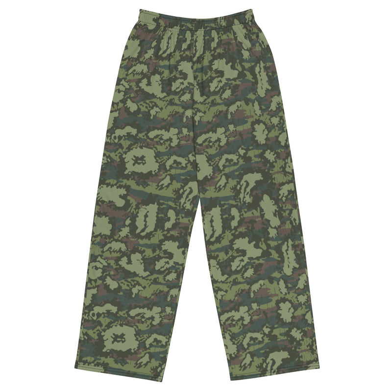 KLMK Red Dawn Woodland CAMO Unisex Wide-Leg Leisure Pants - 2XS