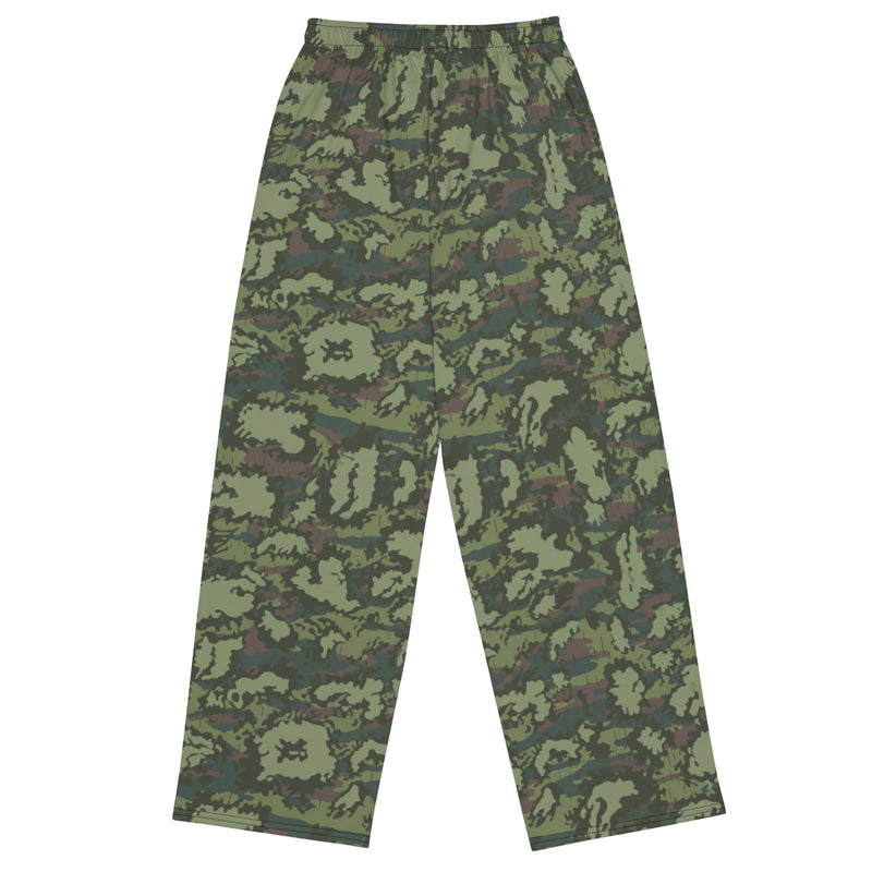 KLMK Red Dawn Woodland CAMO Unisex Wide-Leg Leisure Pants