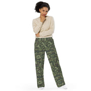KLMK Red Dawn Woodland CAMO Unisex Wide-Leg Leisure Pants
