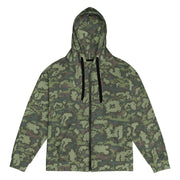 KLMK Red Dawn Woodland CAMO Unisex Zip Hoodie - 2XS